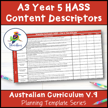 Preview of V9 Australian Curriculum HASS Content Descriptor Overviews - Year 5