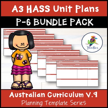 Preview of V9 Australian Curriculum HASS Unit Plan Templates - F-Year 6 Bundle Pack