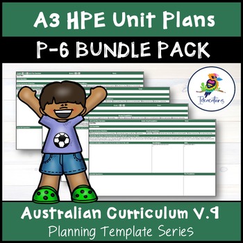 Preview of V9 Australian Curriculum HPE Unit Plan Templates - F-Year 6 Bundle Pack