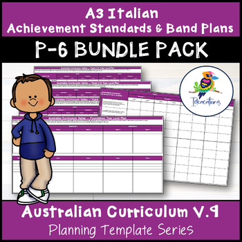 Preview of V9 Australian Curriculum ITALIAN ACHIEVEMENT STANDARDS Bundle Pack - F - YEAR 6
