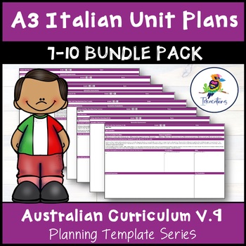 Preview of V9 Australian Curriculum ITALIAN Unit Plan Templates - Years 7-10 Bundle Pack