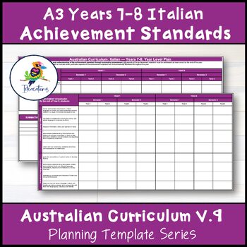 Preview of V9 Australian Curriculum Italian ACHIEVEMENT STANDARD CHECKLIST – Years 7-8