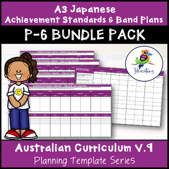 Preview of V9 Australian Curriculum JAPANESE ACHIEVEMENT STANDARDS Bundle Pack - F - YEAR 6