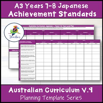 Preview of V9 Australian Curriculum Japanese ACHIEVEMENT STANDARD CHECKLIST – Years 7-8