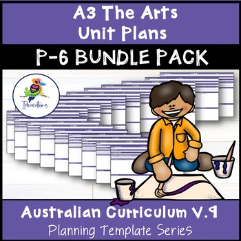 Preview of V9 Australian Curriculum THE ARTS Unit Plan Templates - F-Year 6 Bundle Pack