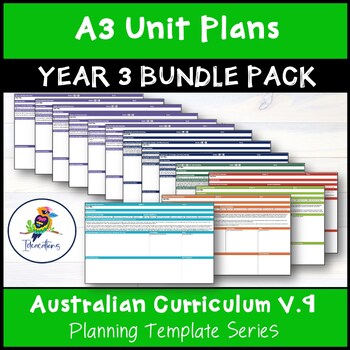 Preview of V9 Australian Curriculum Unit Plan Templates - Year 3 Bundle Pack