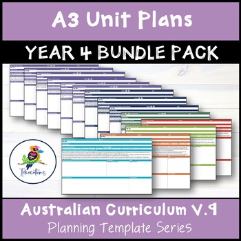 Preview of V9 Australian Curriculum Unit Plan Templates - Year 4 Bundle Pack