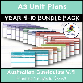 Preview of V9 Australian Curriculum Unit Plan Templates - Year 9 & 10 Bundle Pack