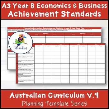 Preview of V9 Australian ECONOMICS & BUSINESS ACHIEVEMENT STANDARD CHECKLISTS – Year 8