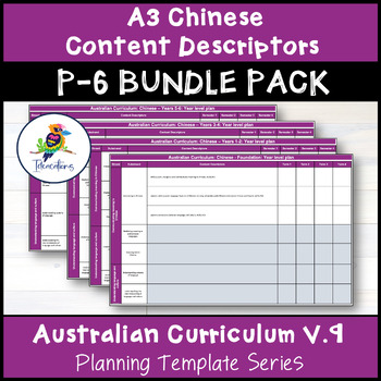 Preview of V9 CHINESE Content Descriptor Overviews - Foundation-Year 6 BUNDLE Pack