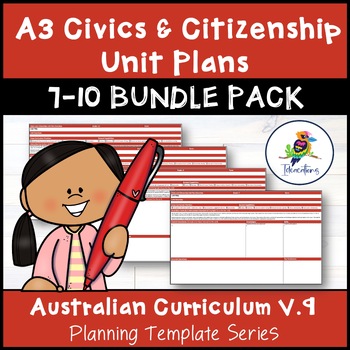 Preview of V9 CIVICS & CITIZENSHIP Unit Plan Templates - Year 7-10 Bundle Pack