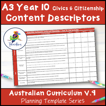 Preview of V9 Civics & Citizenship Content Descriptor Overviews - Year 10