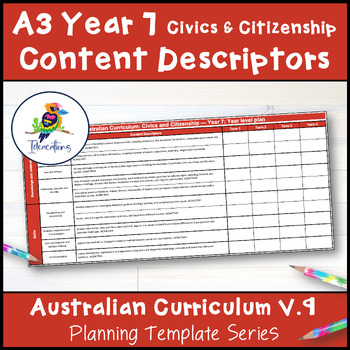 Preview of V9 Civics & Citizenship Content Descriptor Overviews - Year 7