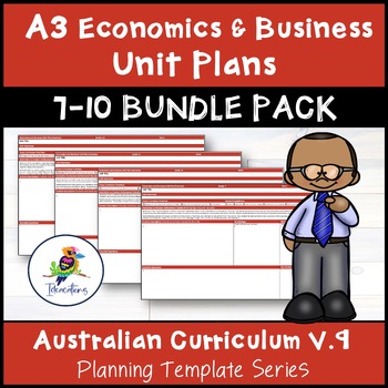 Preview of V9 ECONOMICS & BUSINESS Unit Plan Templates - Year 7-10 Bundle Pack