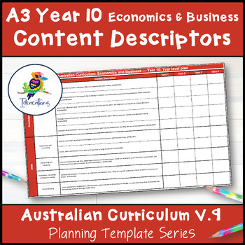 Preview of V9 Economics & Business Content Descriptor Overviews - Year 10