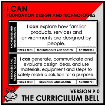 Preview of V9 I CAN | AUSTRALIAN CURRICULUM | FOUNDATION DESIGN AND TECHNOLOGIES