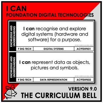 Preview of V9 I CAN | AUSTRALIAN CURRICULUM | FOUNDATION DIGITAL TECHNOLOGIES
