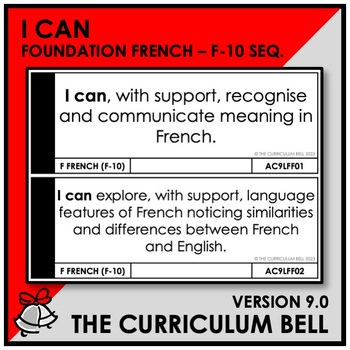 Preview of V9 I CAN | AUSTRALIAN CURRICULUM | FOUNDATION FRENCH - FY10 SEQ.