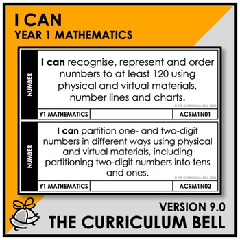 Preview of V9 I CAN | AUSTRALIAN CURRICULUM | YEAR 1 MATHEMATICS