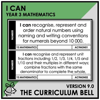 Preview of V9 I CAN | AUSTRALIAN CURRICULUM | YEAR 3 MATHEMATICS
