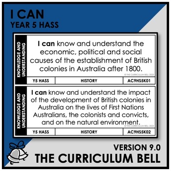 Preview of V9 I CAN | AUSTRALIAN CURRICULUM | YEAR 5 HASS