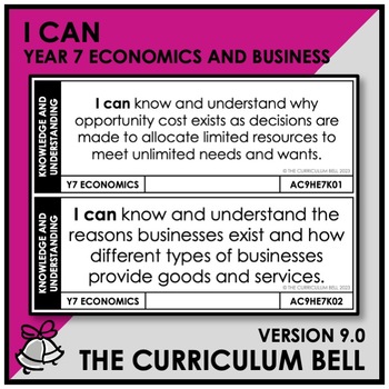 Preview of V9 I CAN | AUSTRALIAN CURRICULUM | YEAR 7 ECONOMICS AND BUSINESS