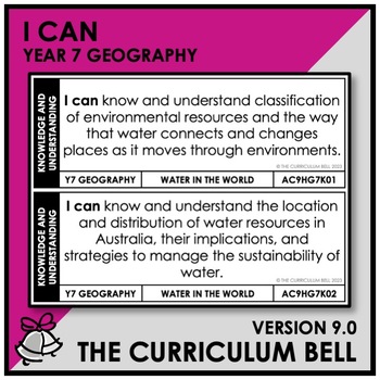 Preview of V9 I CAN | AUSTRALIAN CURRICULUM | YEAR 7 GEOGRAPHY