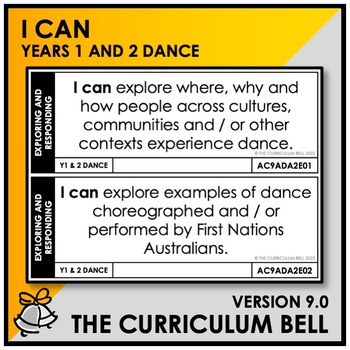 Preview of V9 I CAN | AUSTRALIAN CURRICULUM | YEARS 1 AND 2 DANCE