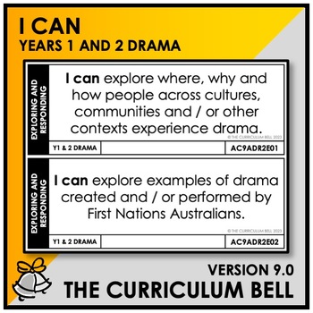 Preview of V9 I CAN | AUSTRALIAN CURRICULUM | YEARS 1 AND 2 DRAMA
