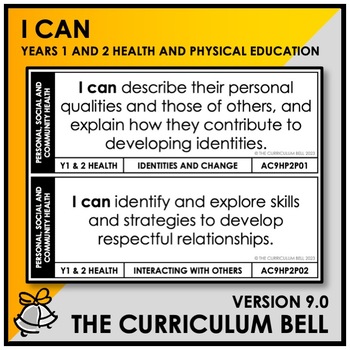 Preview of V9 I CAN | AUSTRALIAN CURRICULUM | YEARS 1 AND 2 HEALTH AND PHYSICAL EDUCATION