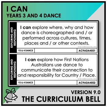 Preview of V9 I CAN | AUSTRALIAN CURRICULUM | YEARS 3 AND 4 DANCE
