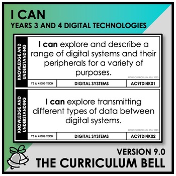 Preview of V9 I CAN | AUSTRALIAN CURRICULUM | YEARS 3 AND 4 DIGITAL TECHNOLOGIES