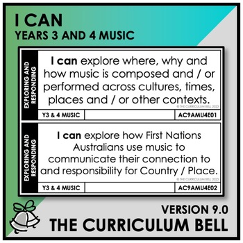 Preview of V9 I CAN | AUSTRALIAN CURRICULUM | YEARS 3 AND 4 MUSIC