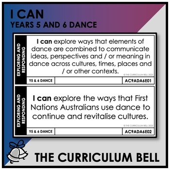 Preview of V9 I CAN | AUSTRALIAN CURRICULUM | YEARS 5 AND 6 DANCE