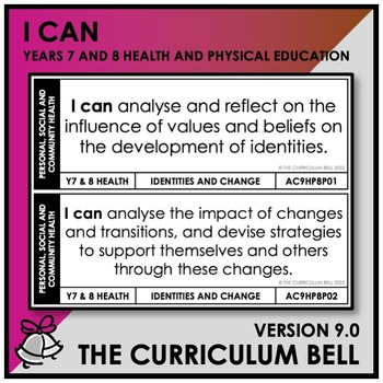 Preview of V9 I CAN | AUSTRALIAN CURRICULUM | YEARS 7 AND 8 HEALTH AND PHYSICAL EDUCATION