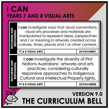 Preview of V9 I CAN | AUSTRALIAN CURRICULUM | YEARS 7 AND 8 VISUAL ARTS