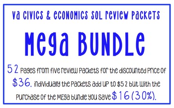 Preview of VA Civics and Economics SOL Mega BUNDLE