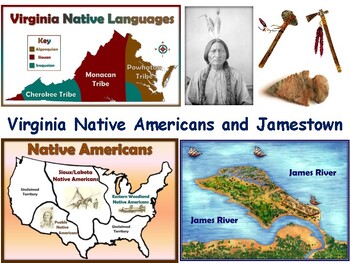 Preview of VA Native Americans & Jamestown Lesson&Flashcards state exam prep 2023-2024