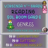 VA READING SOL 4.5 D IDENTIFYING GENRES BOOM CARDS