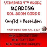 VA READING SOL 4.5 F Conflict and Resolution BOOM CARDS