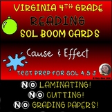 VA READING SOL 4.5 J CAUSE AND EFFECT FICTION BOOM CARDS