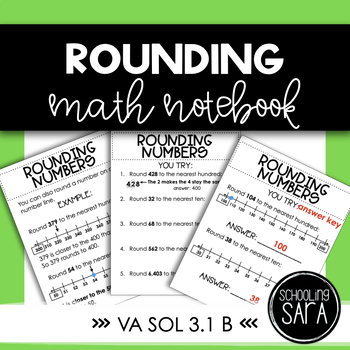 Preview of Rounding Math Notebook | VA SOL 3.1b