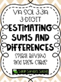 VA SOL 3.3a Estimating Sums and Differences 3-Digit Spiral