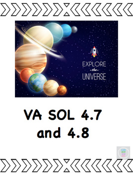Preview of VA SOL 4.7 & 4.8: Earth, Moon, and Sun & the Solar System