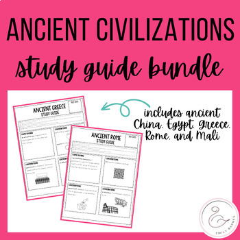 Preview of VA SOL Ancient Civilizations Study Guides (All) for Grade 3