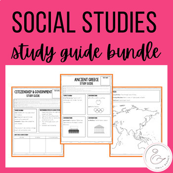 Preview of VA SOL Complete Study Guides Bundle for Grade 3 Social Studies