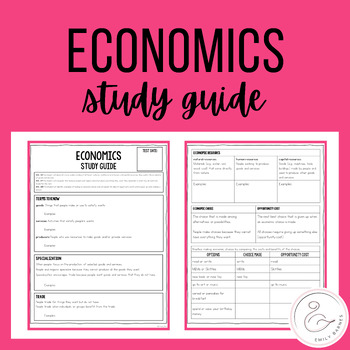 Preview of VA SOL Economics Study Guide for Grade 3