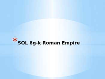 WHI: SOL 6g Pax Romana. - ppt download