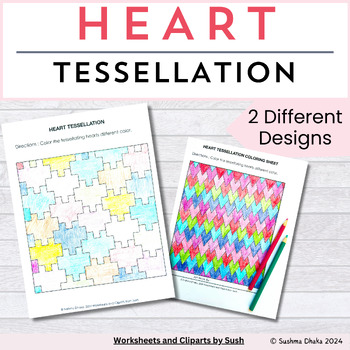 Preview of VALENTINE HEART TESSELLATION COLLABORATIVE CLASS ACTIVITY AND CRAFT
