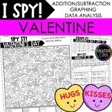 VALENTINE I SPY Count and Color, Math and Graphing Activities
